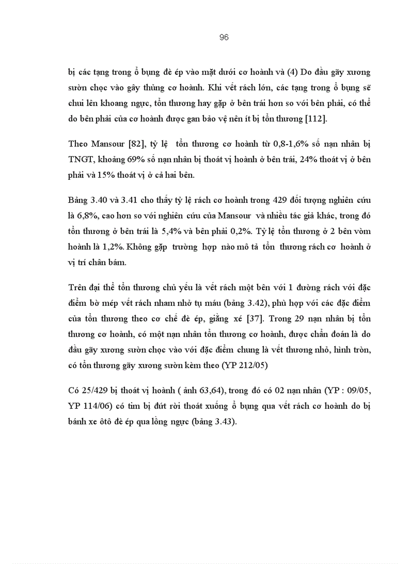 image for page Nghiên cứu hình thái của chấn thương ngực trên những nạn nhân tử vong do TNGT đường bộ qua giám định Y Pháp