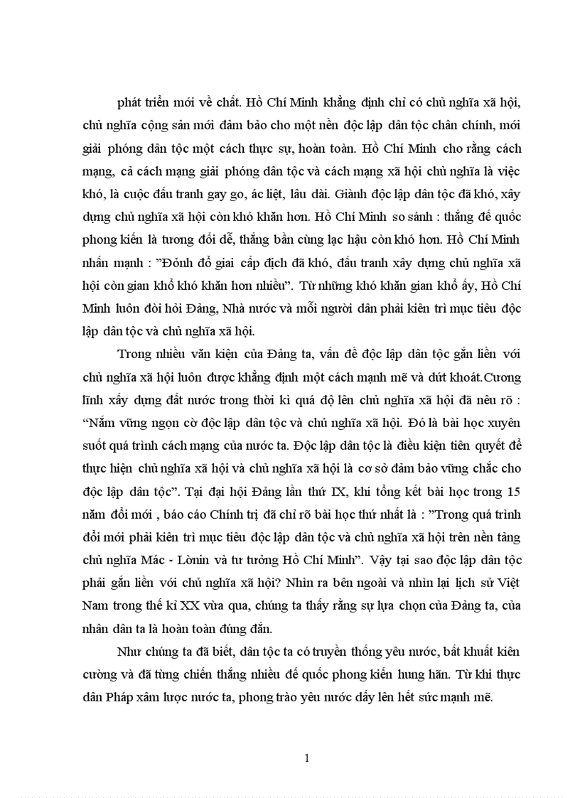 image for page Độc lập dân tộc phải gắn liền với Chủ nghĩa xã hội theo tư tưởng Hồ Chí Minh