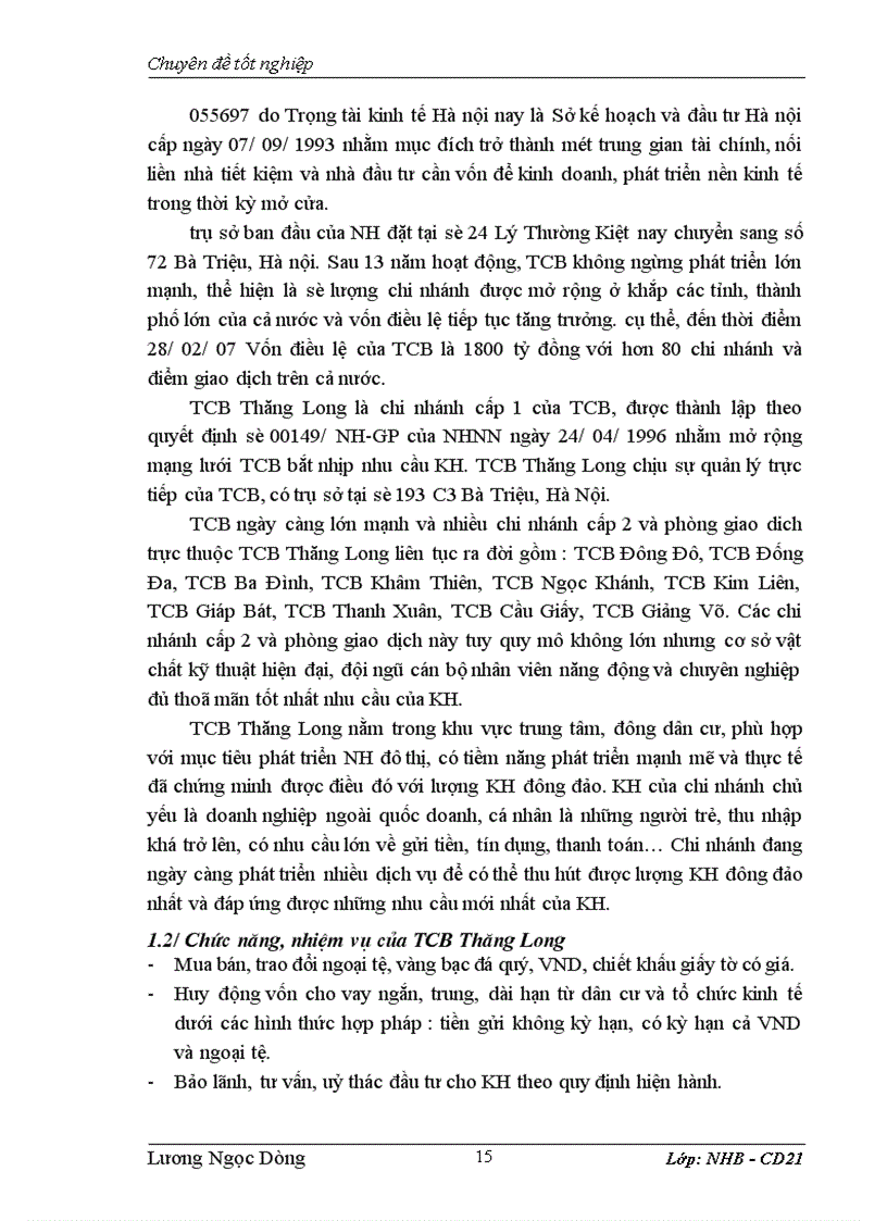 image for page Một số giải pháp hạn chế rủi ro tín dụng tại Ngân hàng Thương mại Cổ phần Kỹ thương Techcombank chi nhánh Thăng long 1