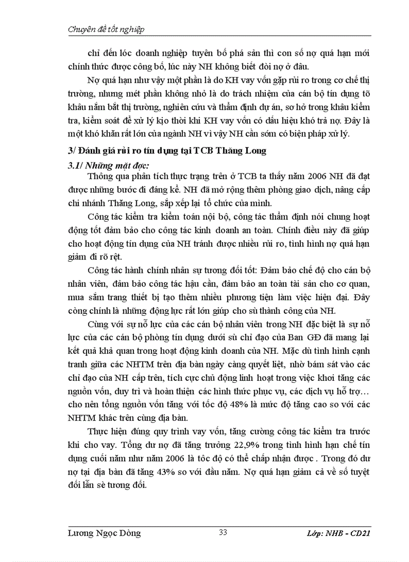 image for page Một số giải pháp hạn chế rủi ro tín dụng tại Ngân hàng Thương mại Cổ phần Kỹ thương Techcombank chi nhánh Thăng long 1