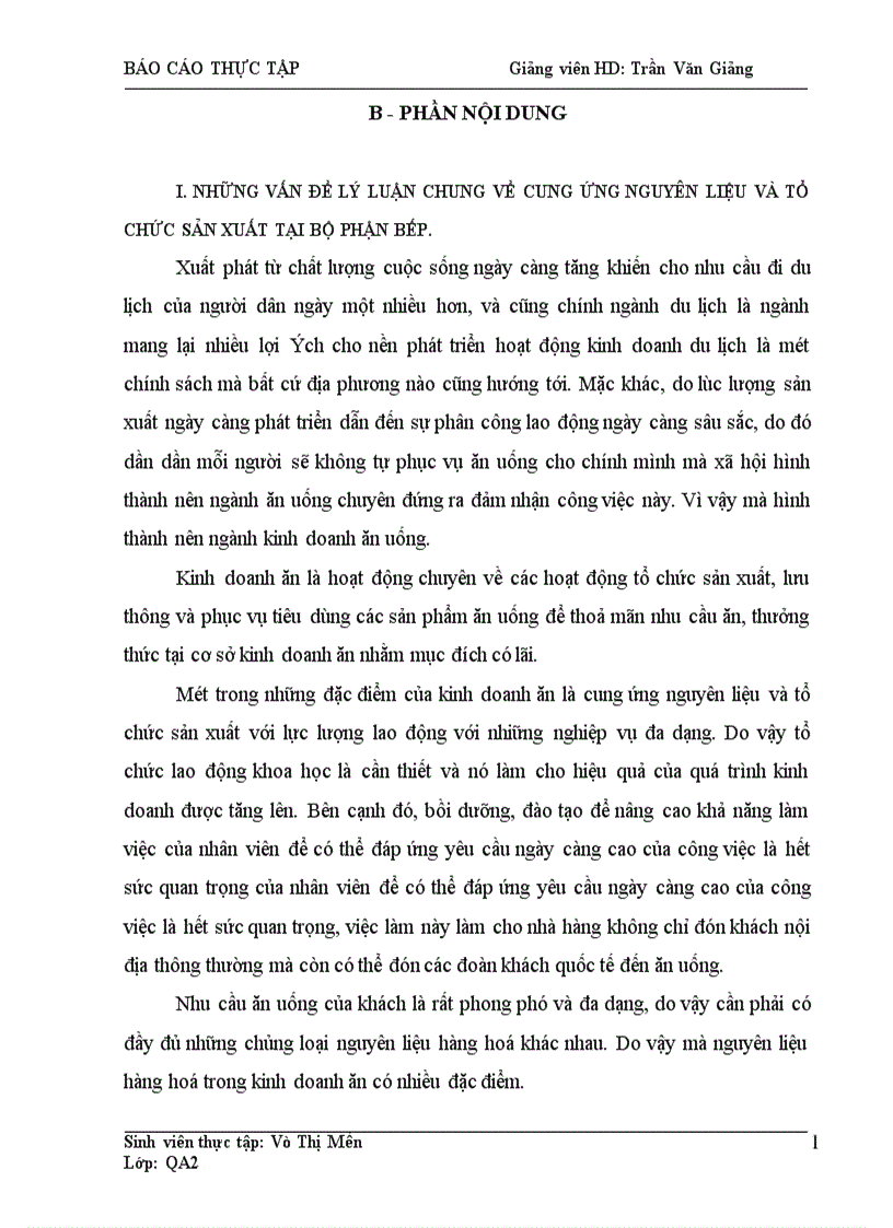 image for page Nghiên cứu khảo sát vấn đề cung ứng nguyên liệu và tổ chức sản xuất tại bộ phận bếp của khách sạn Minh Hải