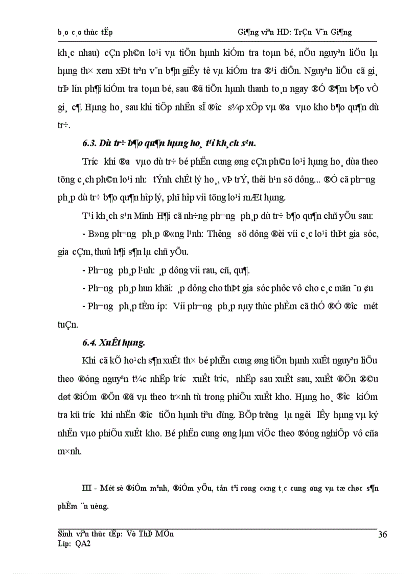 image for page Nghiên cứu khảo sát vấn đề cung ứng nguyên liệu và tổ chức sản xuất tại bộ phận bếp của khách sạn Minh Hải