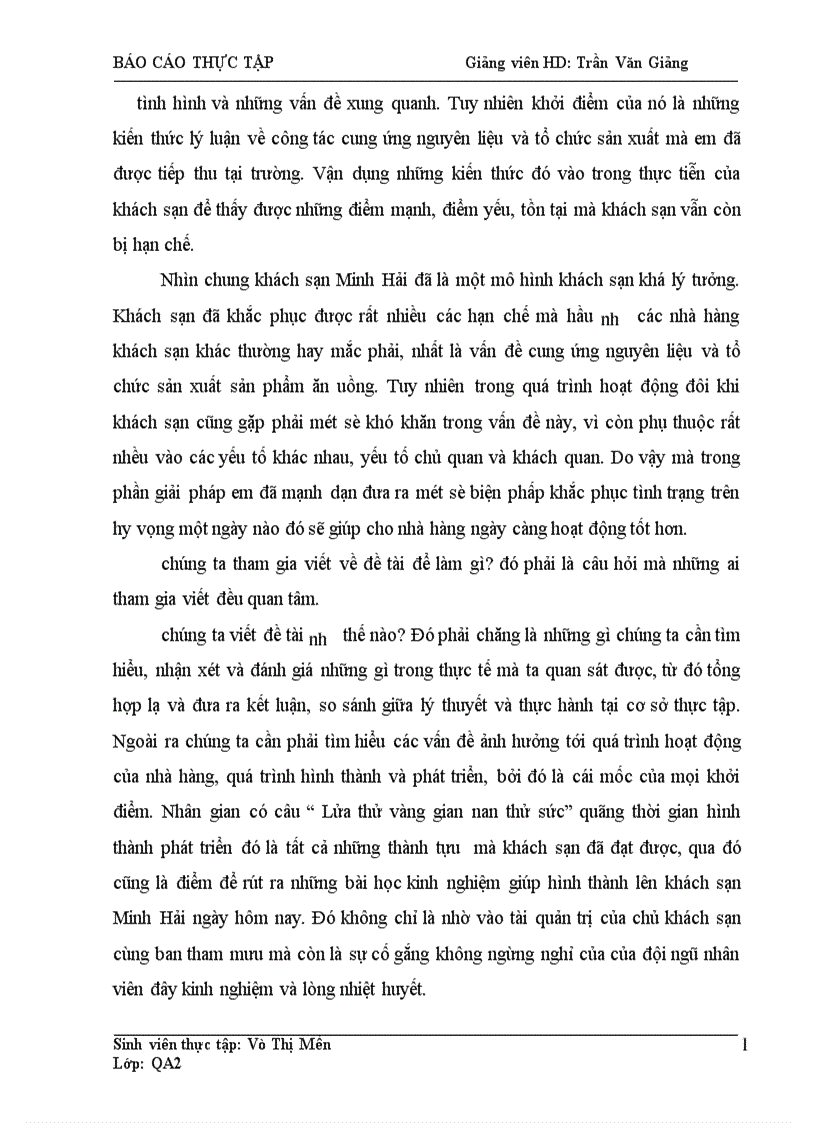 image for page Nghiên cứu khảo sát vấn đề cung ứng nguyên liệu và tổ chức sản xuất tại bộ phận bếp của khách sạn Minh Hải