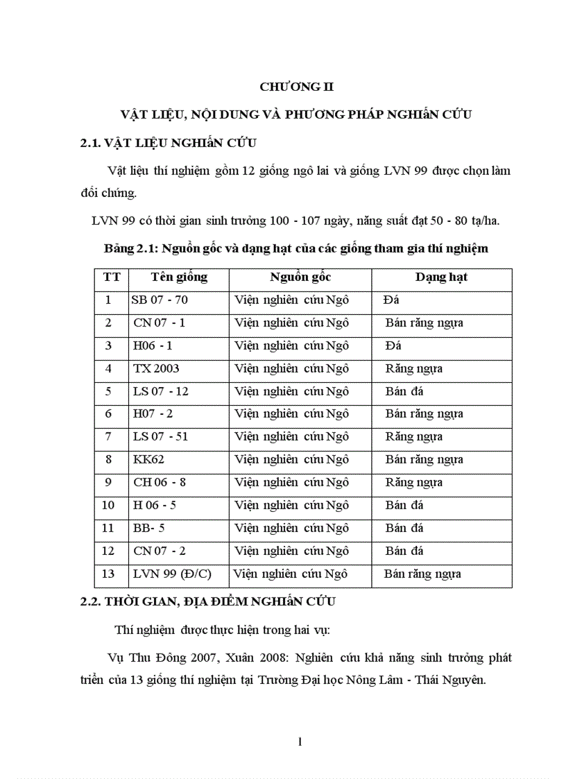 image for page Nghiên cứu khả năng sinh trưởng phát triển và năng suất của một số giống ngô lai tại tỉnh Thái Nguyên