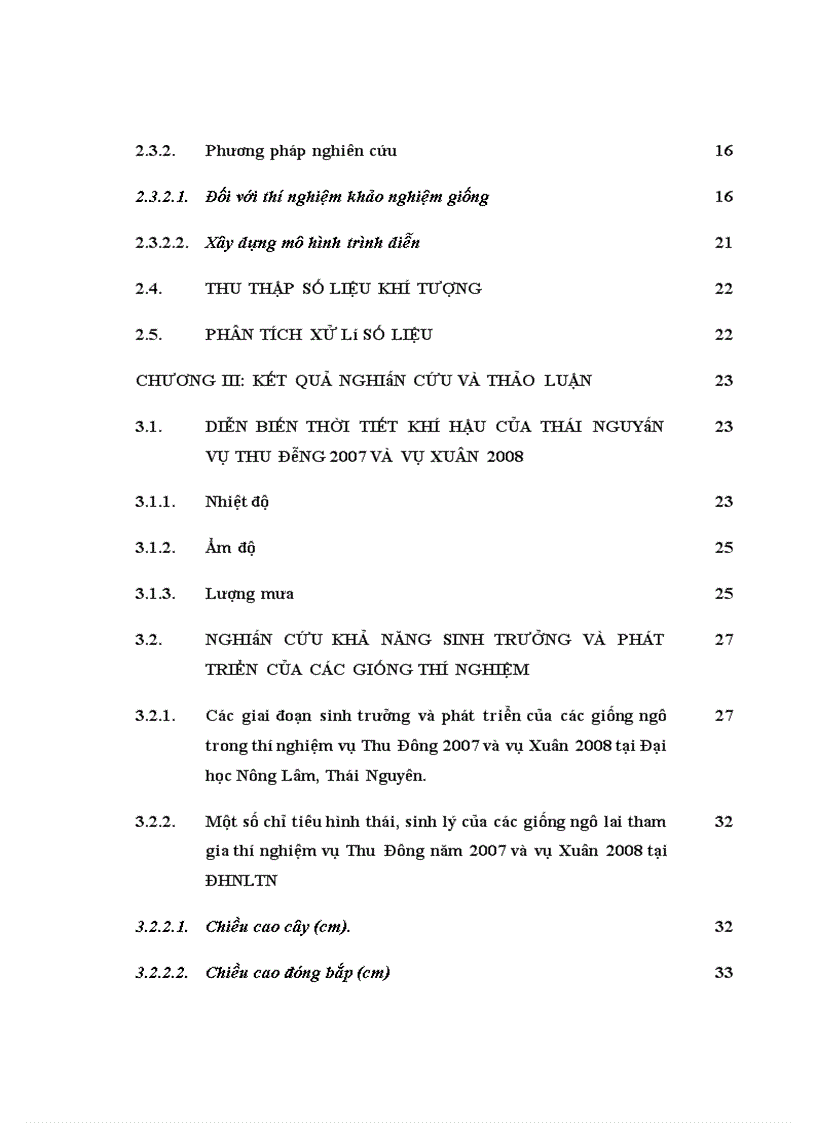 image for page Nghiên cứu khả năng sinh trưởng phát triển và năng suất của một số giống ngô lai tại tỉnh Thái Nguyên
