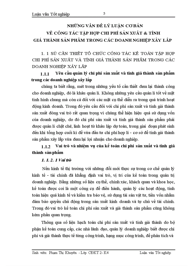 image for page Hoàn thiện công tác kế toán tập hợp chi phí sản xuất và tính giá thành sản phẩm xây lắp tại Xí nghiệp xây lắp H36 Công ty xây lắp hoá chất 1