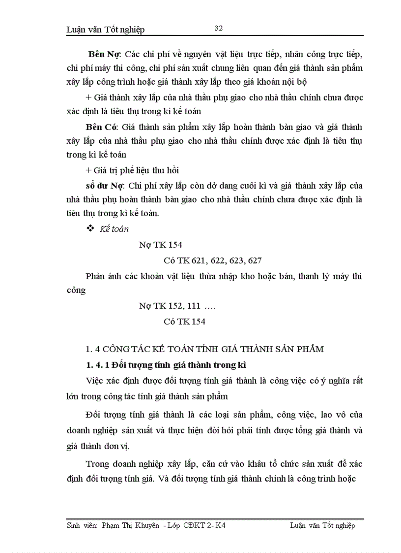 image for page Hoàn thiện công tác kế toán tập hợp chi phí sản xuất và tính giá thành sản phẩm xây lắp tại Xí nghiệp xây lắp H36 Công ty xây lắp hoá chất 1
