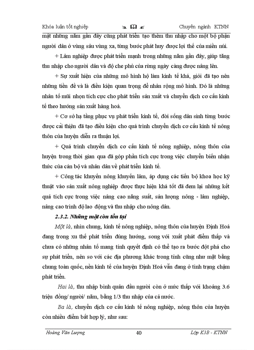 image for page Thực trạng và một số giải pháp chuyển dịch cơ cấu kinh tế nông nghiệp trên địa bàn huyện Định Hóa tỉnh Thái Nguyên