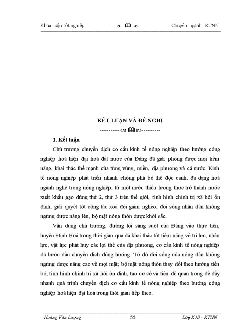 image for page Thực trạng và một số giải pháp chuyển dịch cơ cấu kinh tế nông nghiệp trên địa bàn huyện Định Hóa tỉnh Thái Nguyên