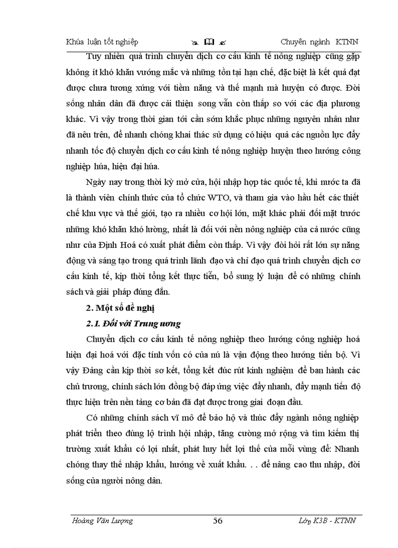 image for page Thực trạng và một số giải pháp chuyển dịch cơ cấu kinh tế nông nghiệp trên địa bàn huyện Định Hóa tỉnh Thái Nguyên