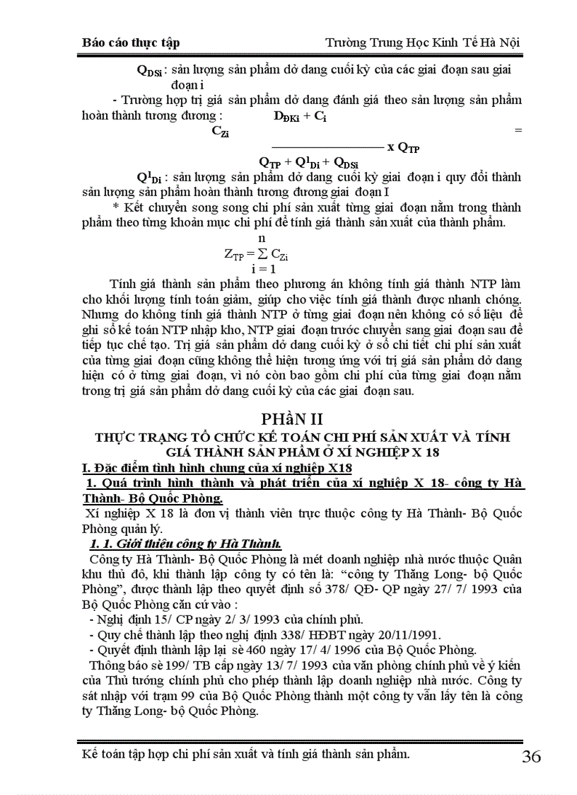image for page Kế toán chi phí sản xuất và tính giá thành sản phẩm tại xí nghiệp X18 1