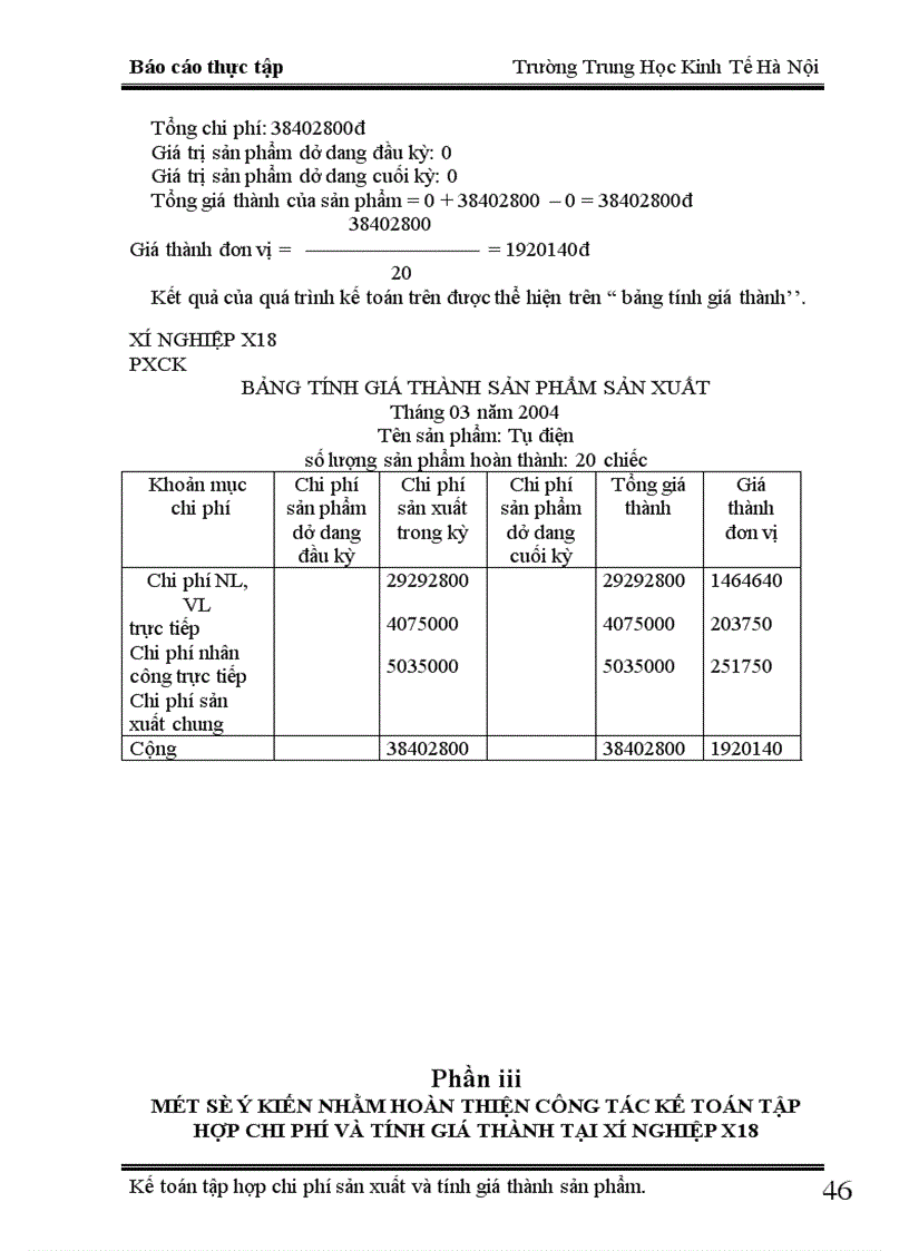 image for page Kế toán chi phí sản xuất và tính giá thành sản phẩm tại xí nghiệp X18 1