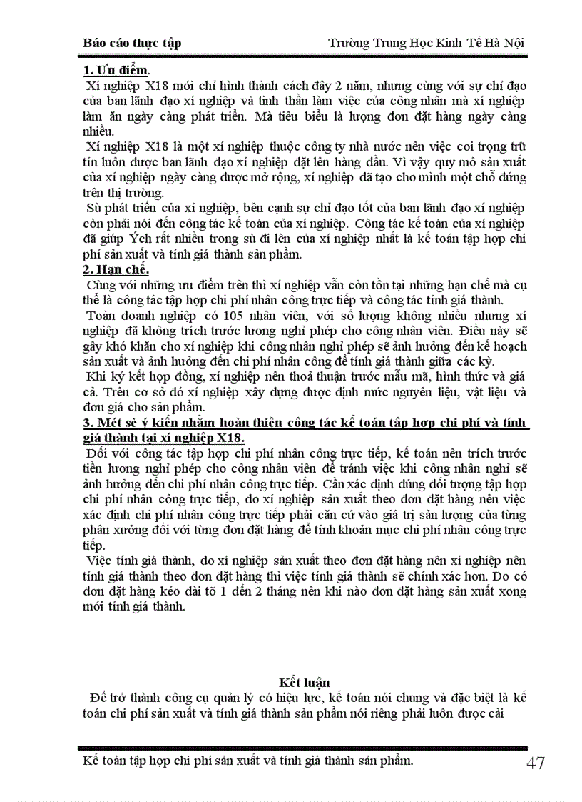 image for page Kế toán chi phí sản xuất và tính giá thành sản phẩm tại xí nghiệp X18 1