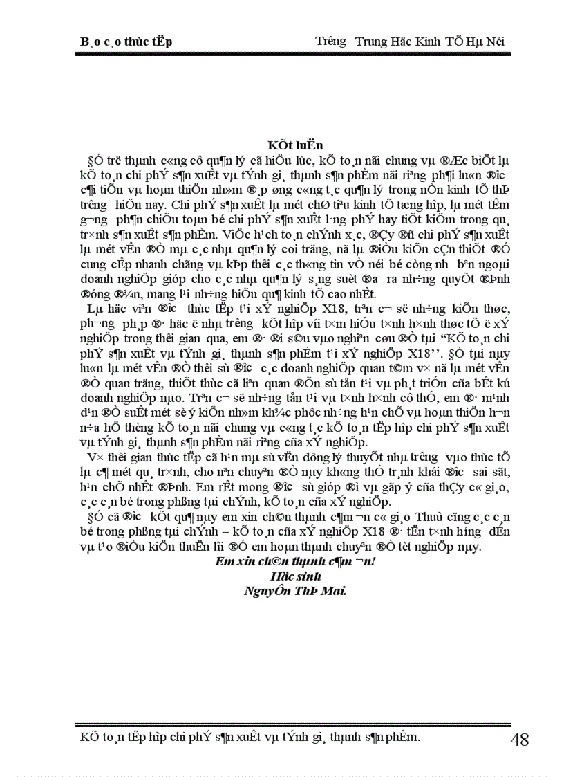image for page Kế toán chi phí sản xuất và tính giá thành sản phẩm tại xí nghiệp X18 1