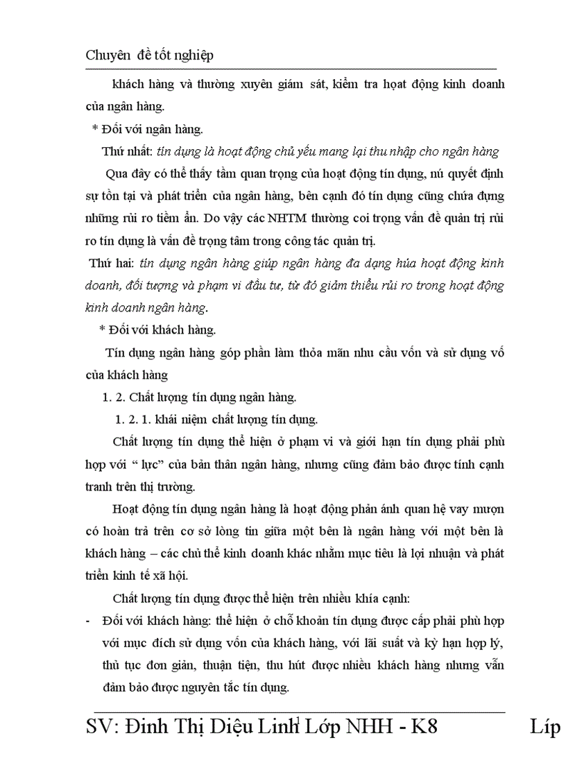 image for page Nâng cao chất lượng tín dụng tại chi nhánh ngân hàng Hàng Hải Đống Đa