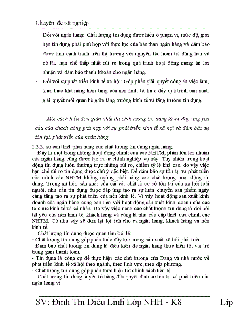image for page Nâng cao chất lượng tín dụng tại chi nhánh ngân hàng Hàng Hải Đống Đa