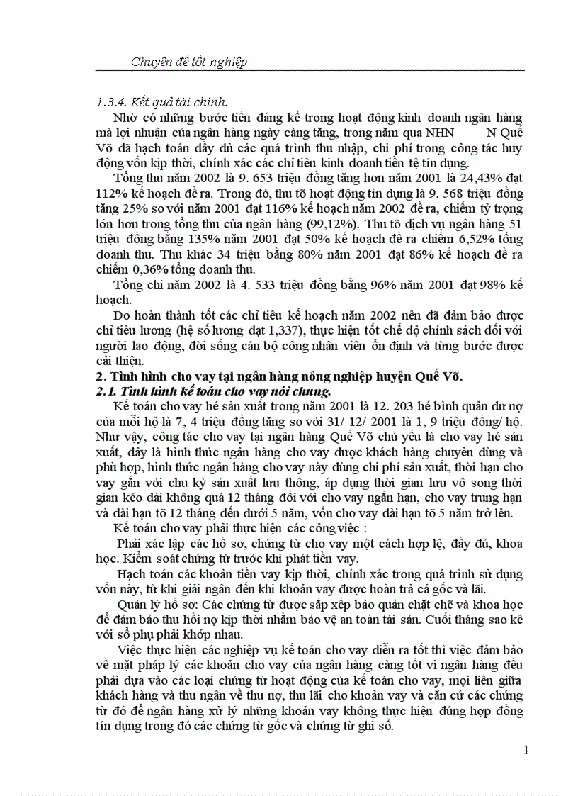 image for page Một số giải pháp nhằm nâng cao hiệu quả công tác kế toán cho vay tại NHNo và PTNT huyện Quế Võ 1