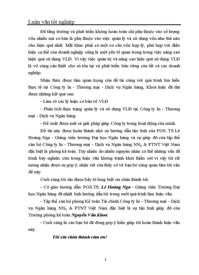 image for page Quản trị và nâng cao hiệu quả sử dụng vốn lưu động tại Công ty In Thương mại Dịch vụ Ngân hàng 1