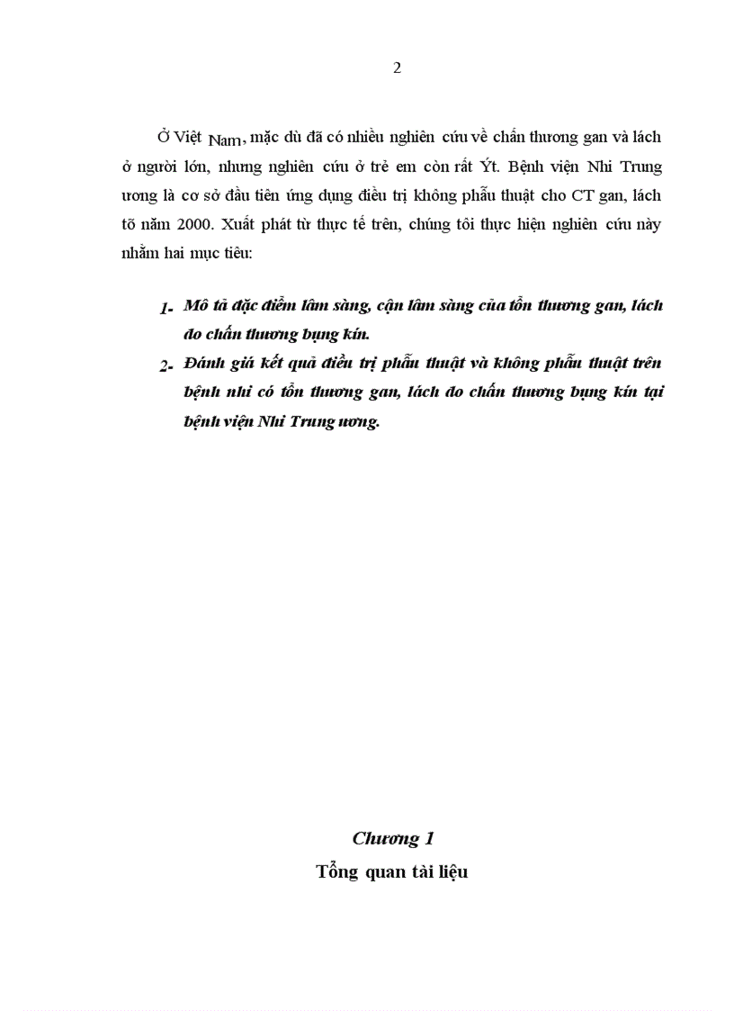 image for page Nghiên cứu áp dụng các phương pháp điều trị bảo tồn lách do chấn thương trong hoàn cảnh Việt Nam