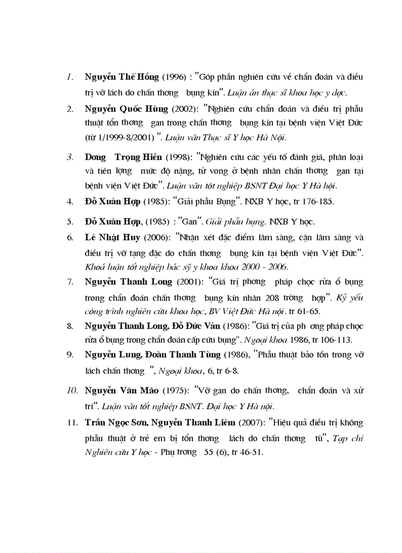 image for page Nghiên cứu áp dụng các phương pháp điều trị bảo tồn lách do chấn thương trong hoàn cảnh Việt Nam