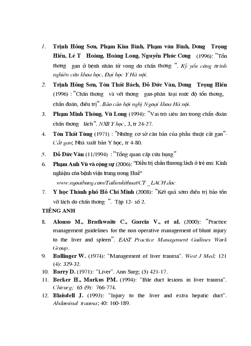 image for page Nghiên cứu áp dụng các phương pháp điều trị bảo tồn lách do chấn thương trong hoàn cảnh Việt Nam