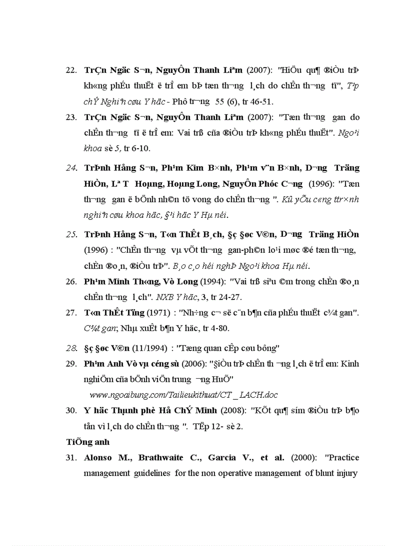 image for page Nghiên cứu áp dụng các phương pháp điều trị bảo tồn lách do chấn thương trong hoàn cảnh Việt Nam