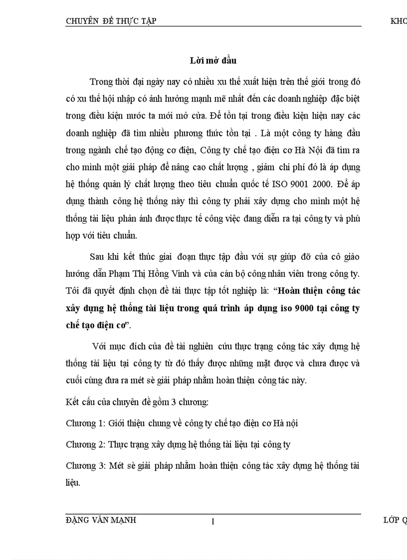 image for page Hoàn thiện công tác xây dựng hệ thống tài liệu trong quá trình áp dụng iso 9000 tại công ty chế tạo điện cơ 1