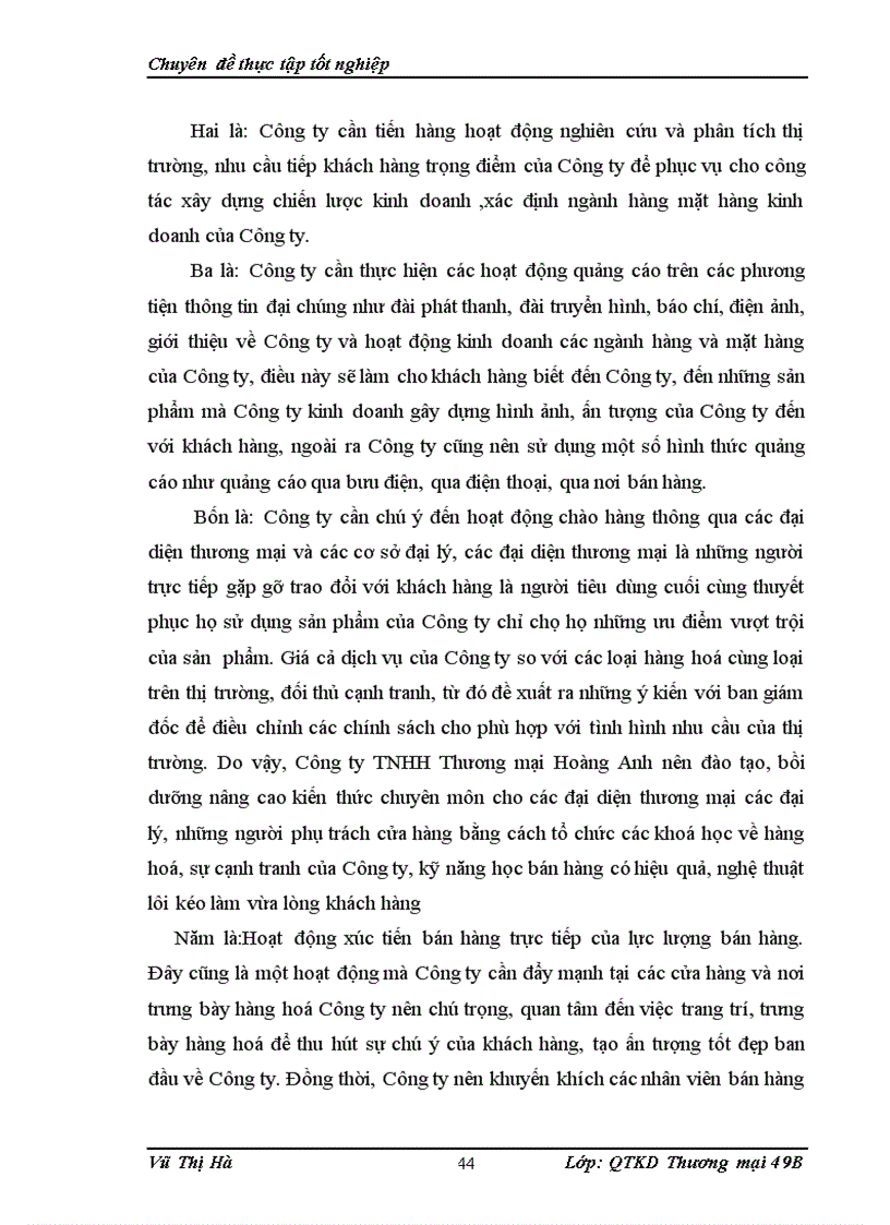 image for page Đẩy mạnh công tác tiêu thụ sản phẩm tại Công ty TNHH Thương mại Hoàng Anh