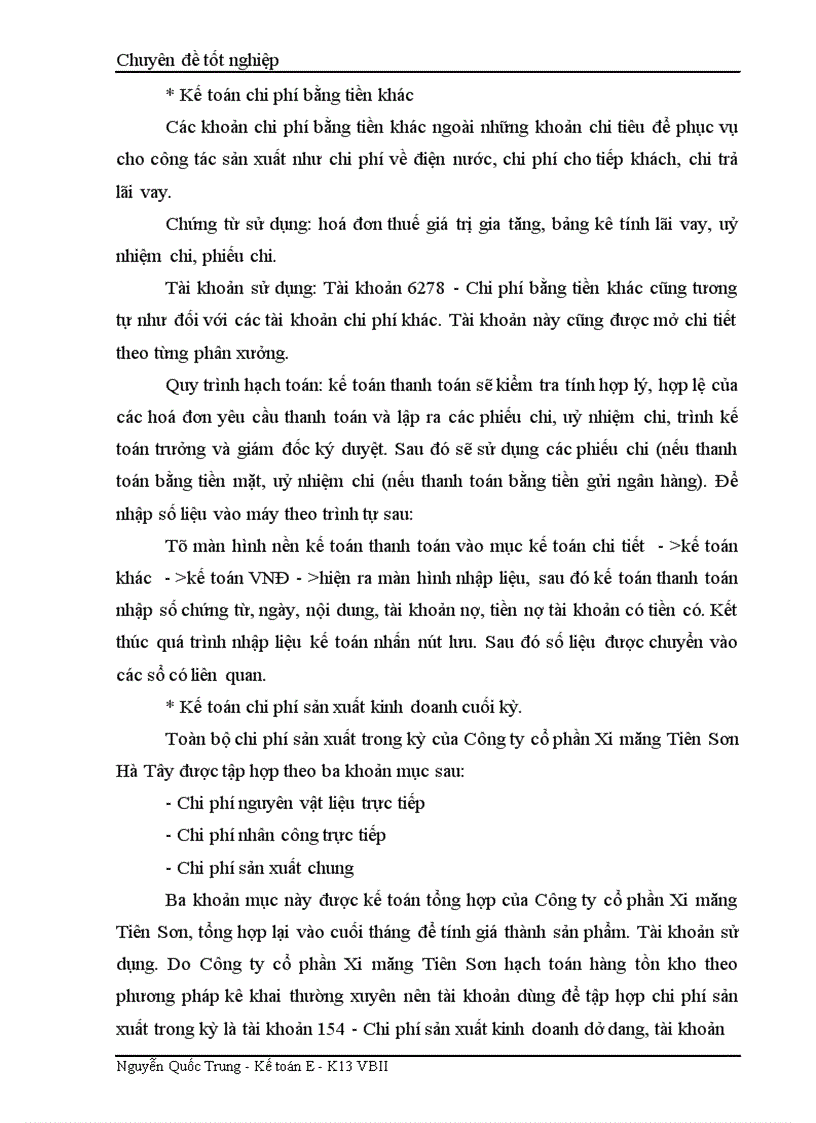 image for page Hoàn thiện kế toán tập hợp chi phí sản xuất và tính giá thành sản phẩm tại công ty cổ phần xi măng tiên sơn Hà Tây 1