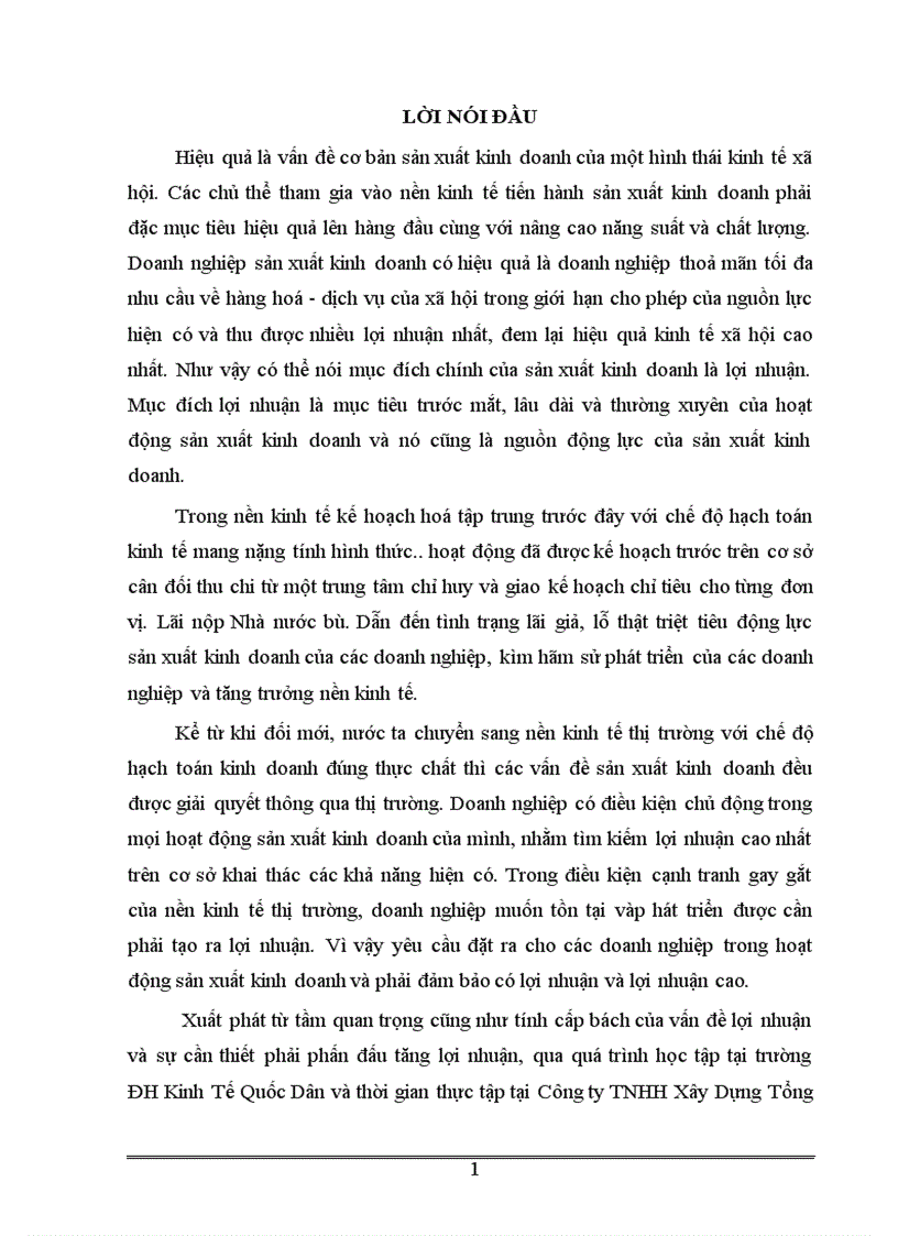image for page Lợi nhuận và các biên pháp tăng lợi nhuận tại Công ty TNHH Xây Dựng và tổng hợp Tiến Thành 1