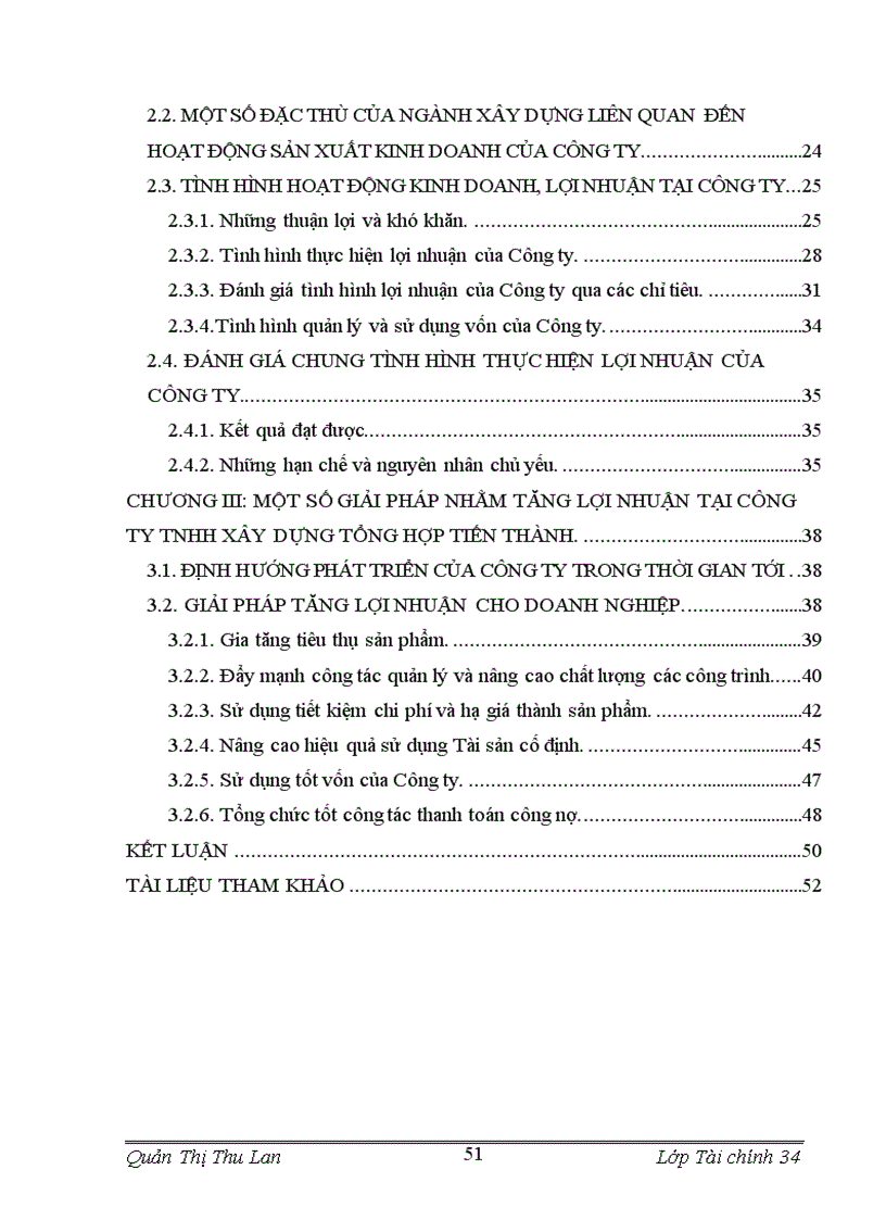 image for page Lợi nhuận và các biên pháp tăng lợi nhuận tại Công ty TNHH Xây Dựng và tổng hợp Tiến Thành 1