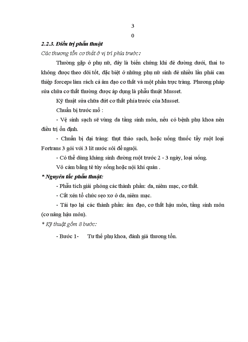image for page Đánh giá kết quả điều trị mất tự chủ hậu môn do tổn thương cơ thắt sau đẻ theo phương pháp Musset