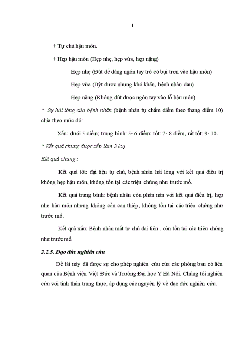 image for page Đánh giá kết quả điều trị mất tự chủ hậu môn do tổn thương cơ thắt sau đẻ theo phương pháp Musset