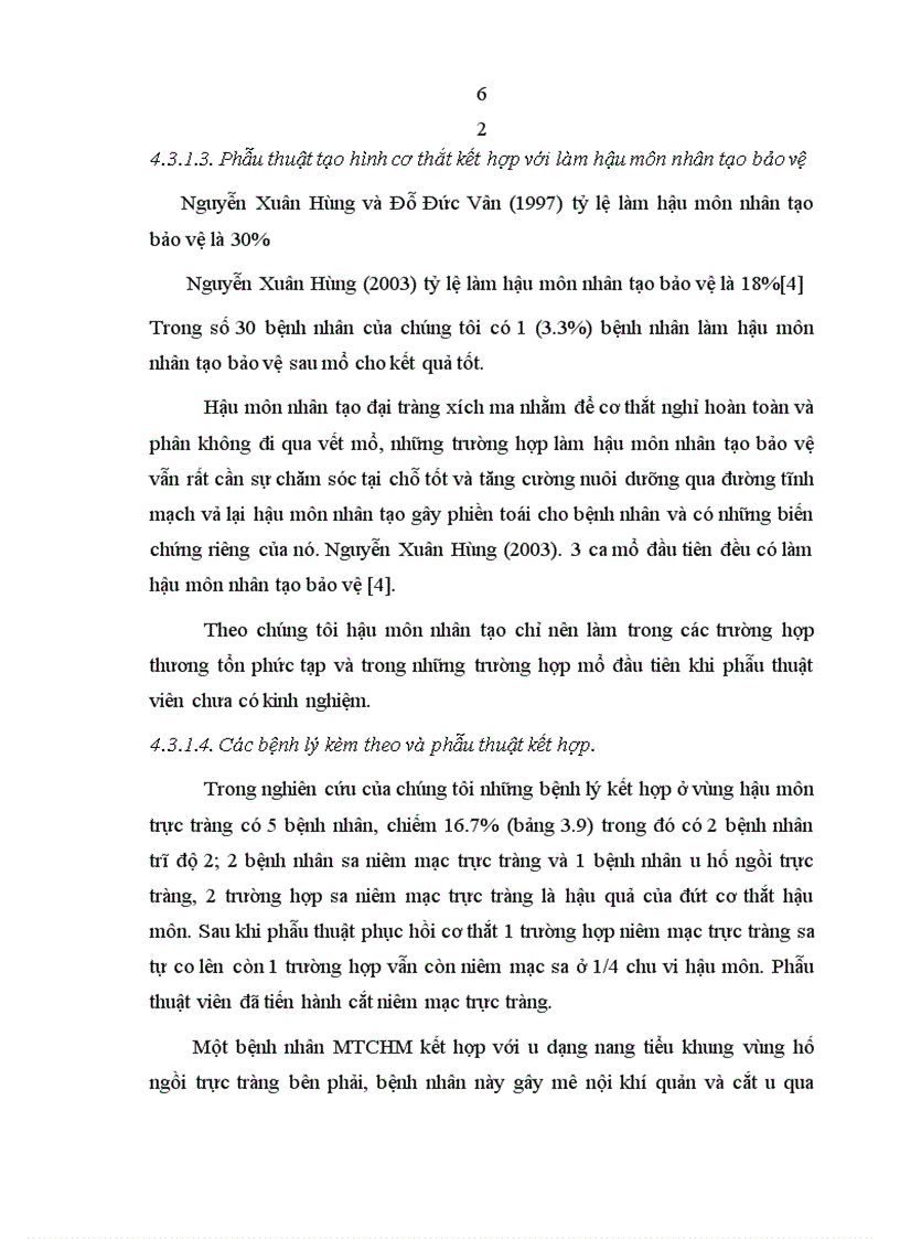 image for page Đánh giá kết quả điều trị mất tự chủ hậu môn do tổn thương cơ thắt sau đẻ theo phương pháp Musset