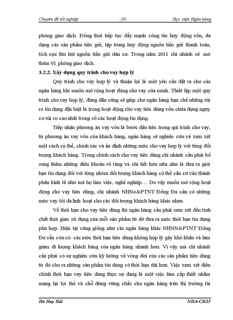 image for page Mở rộng hoạt động cho vay tiêu dùng tại Ngân hàng nông nghiệp và phát triển nông thôn chi nhánh Đống Đa
