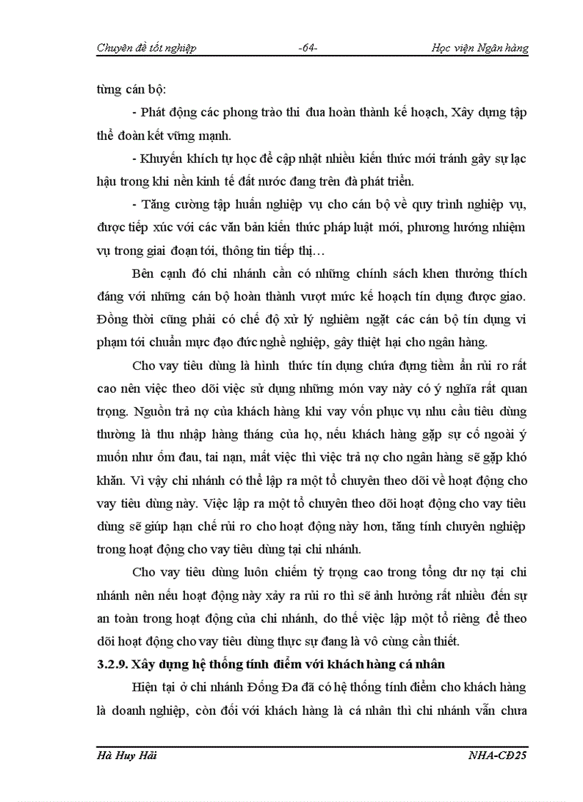 image for page Mở rộng hoạt động cho vay tiêu dùng tại Ngân hàng nông nghiệp và phát triển nông thôn chi nhánh Đống Đa