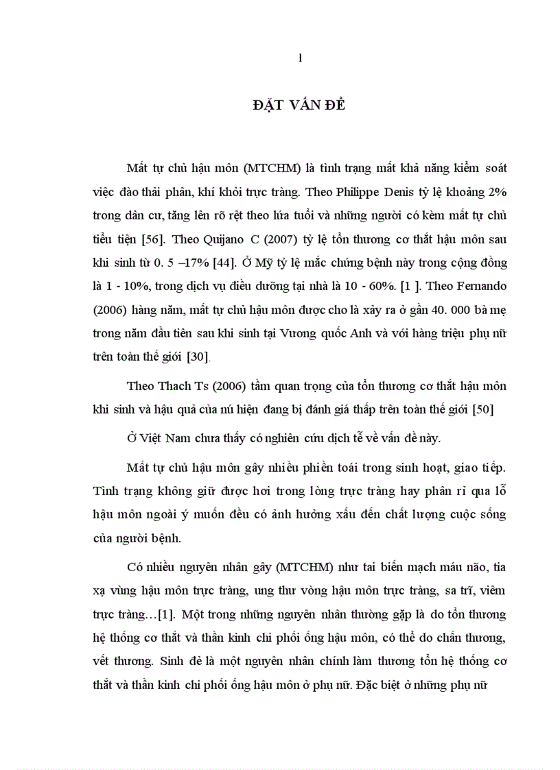 image for page Đánh giá kết quả điều trị mất tự chủ hậu môn do tổn thương cơ thắt sau đẻ theo phương pháp Musset 1