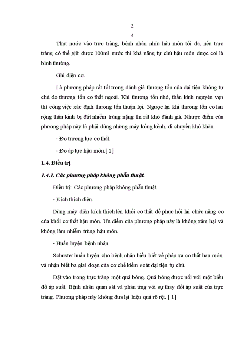 image for page Đánh giá kết quả điều trị mất tự chủ hậu môn do tổn thương cơ thắt sau đẻ theo phương pháp Musset 1