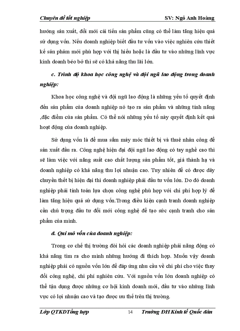 image for page Một số giải pháp nâng cao hiệu quả sử dụng vốn ở Công ty TNHH Duy Thịnh 1