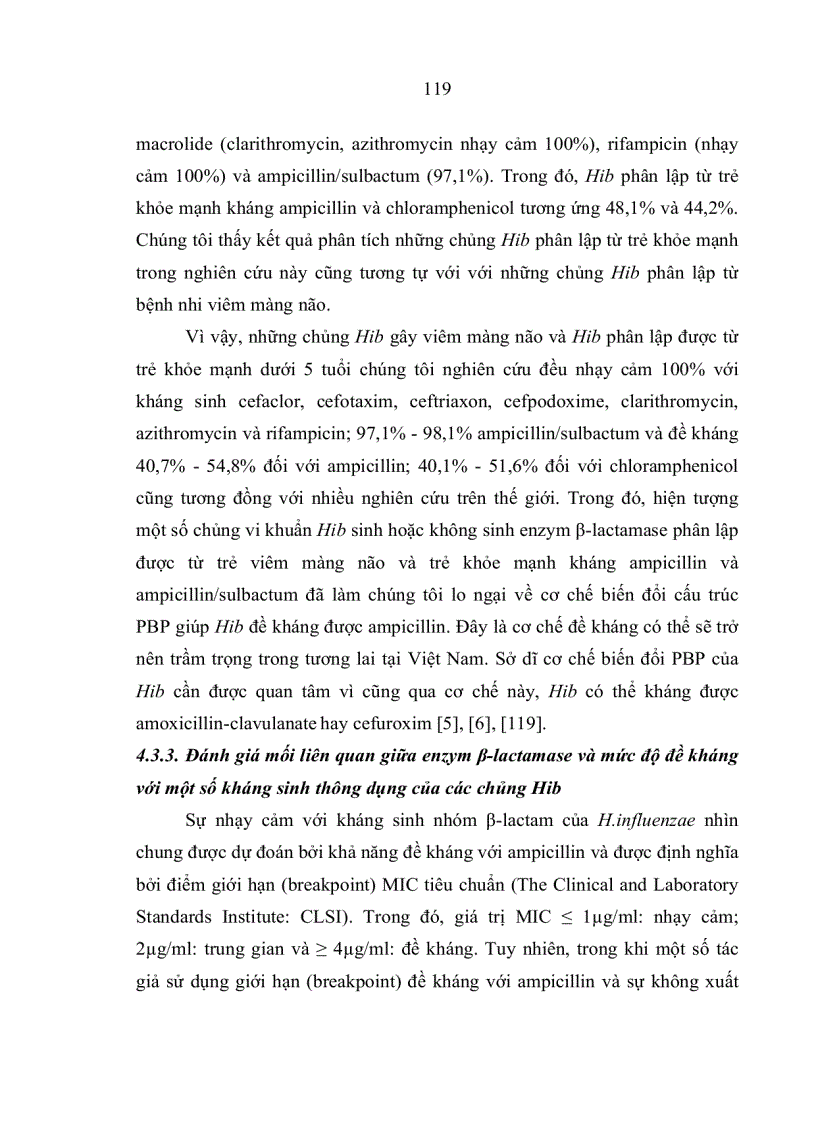 image for page Đặc điểm sinh học phân tử của Haemophilus influenzae typ b phân lập từ bệnh nhi viêm màng não dưới 5 tuổi và trẻ khỏe mạnh tại nhà trẻ mẫu giáo