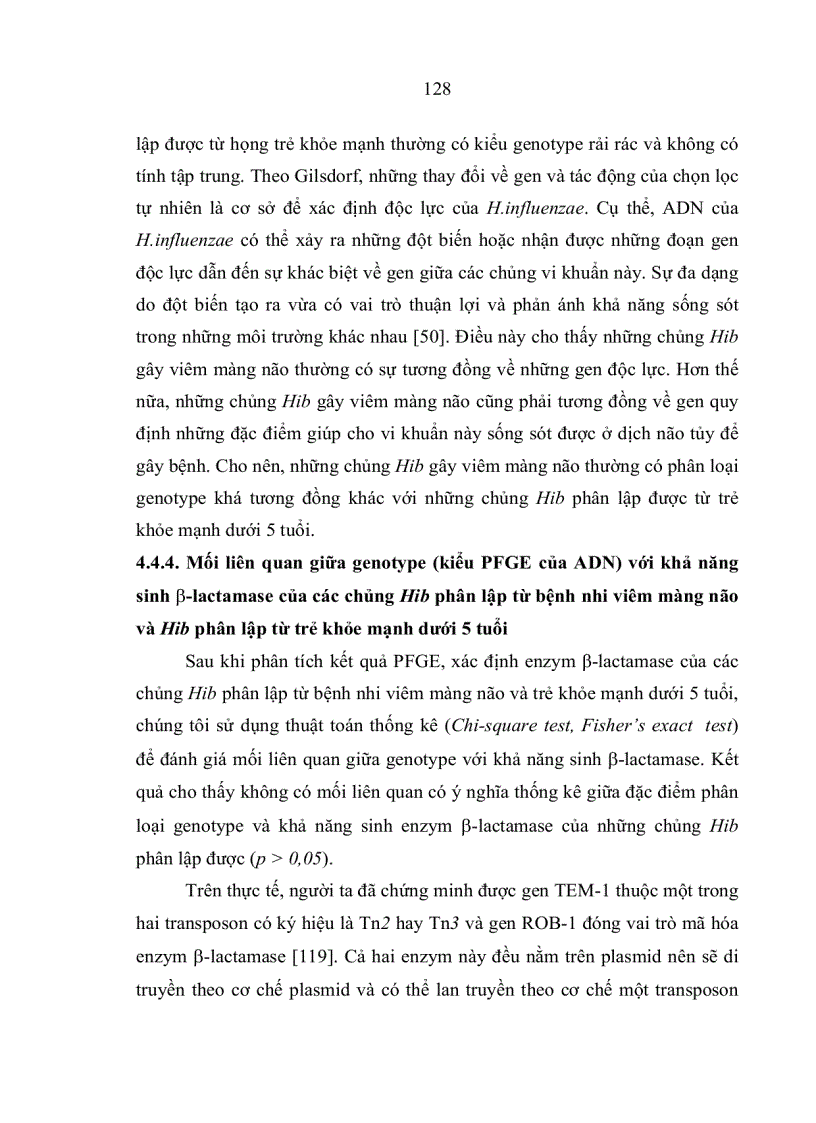 image for page Đặc điểm sinh học phân tử của Haemophilus influenzae typ b phân lập từ bệnh nhi viêm màng não dưới 5 tuổi và trẻ khỏe mạnh tại nhà trẻ mẫu giáo