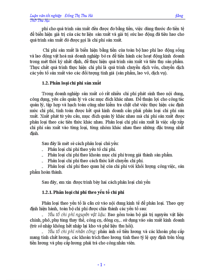 image for page Hạch toán chi phí sản xuất và tính giá thành sản phẩm tại công ty In Nông nghiệp và Công nghiệp thực phẩm 1