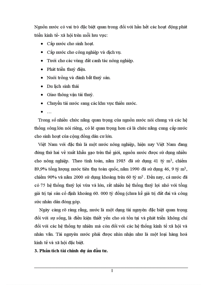 image for page Phân tích chi phí lợi ích của Dự án cấp nước sinh hoạt cho các xã còn lại thuộc huyện Thanh Trì Hà Nội