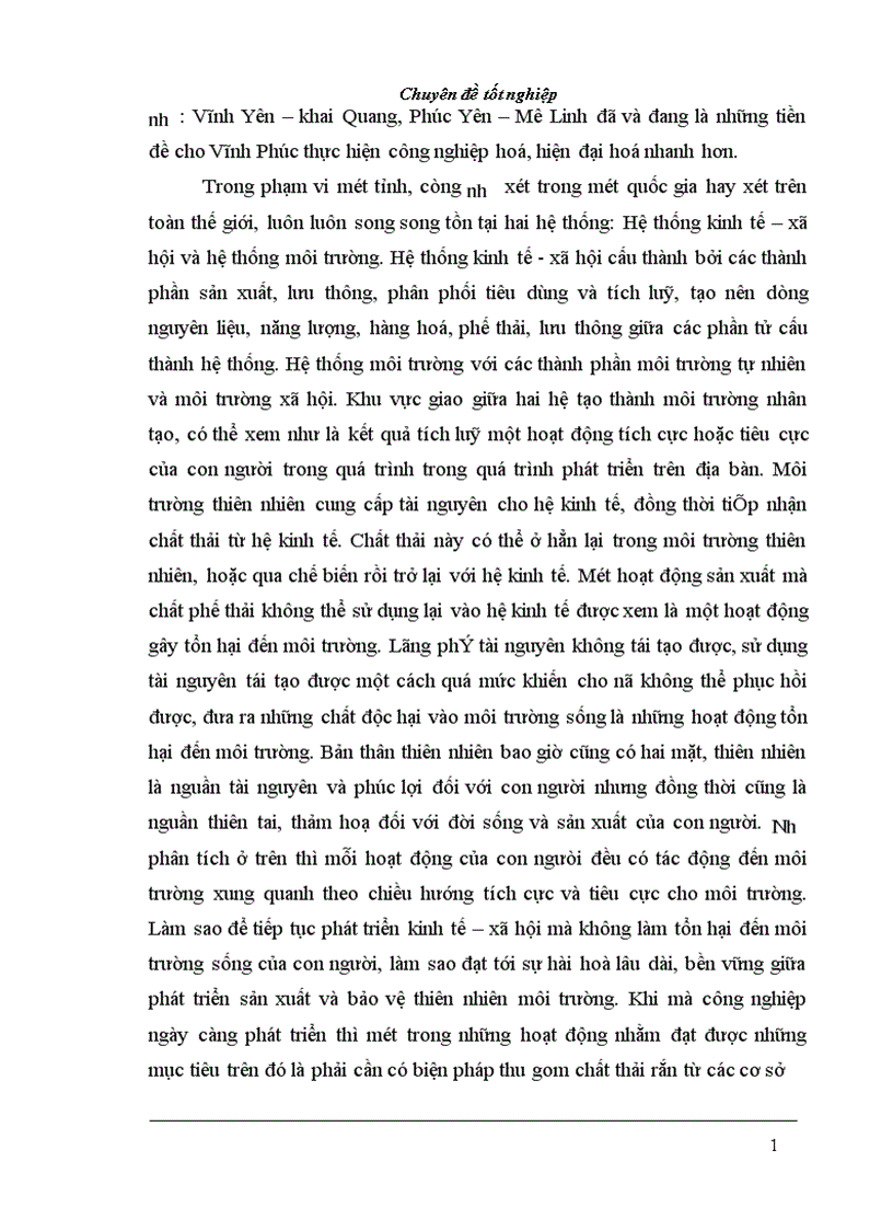 image for page Phân tích chi phí lợi ích của việc thu gom chất thải rắn ở các cơ sở sản xuất kinh doanh trên địa bàn tỉnh Vĩnh Phúc