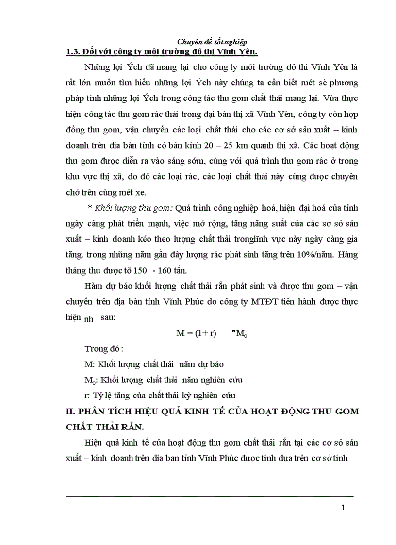 image for page Phân tích chi phí lợi ích của việc thu gom chất thải rắn ở các cơ sở sản xuất kinh doanh trên địa bàn tỉnh Vĩnh Phúc