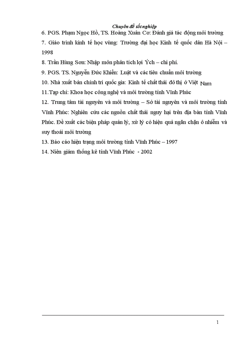 image for page Phân tích chi phí lợi ích của việc thu gom chất thải rắn ở các cơ sở sản xuất kinh doanh trên địa bàn tỉnh Vĩnh Phúc