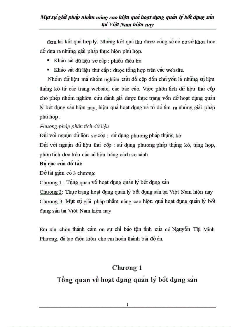 Mô t sô gia i pha p nhă m nâng cao hiê u qua hoa t đô ng qua n ly bâ t đô ng sa n ta i Viê t Nam hiê n nay