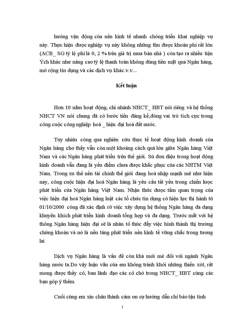 image for page Một số giải pháp góp phần phát triển hoạt động cung cấp dịch vụ Ngân hàng nhằm tăng thêm thu nhập tại NHCT HBT