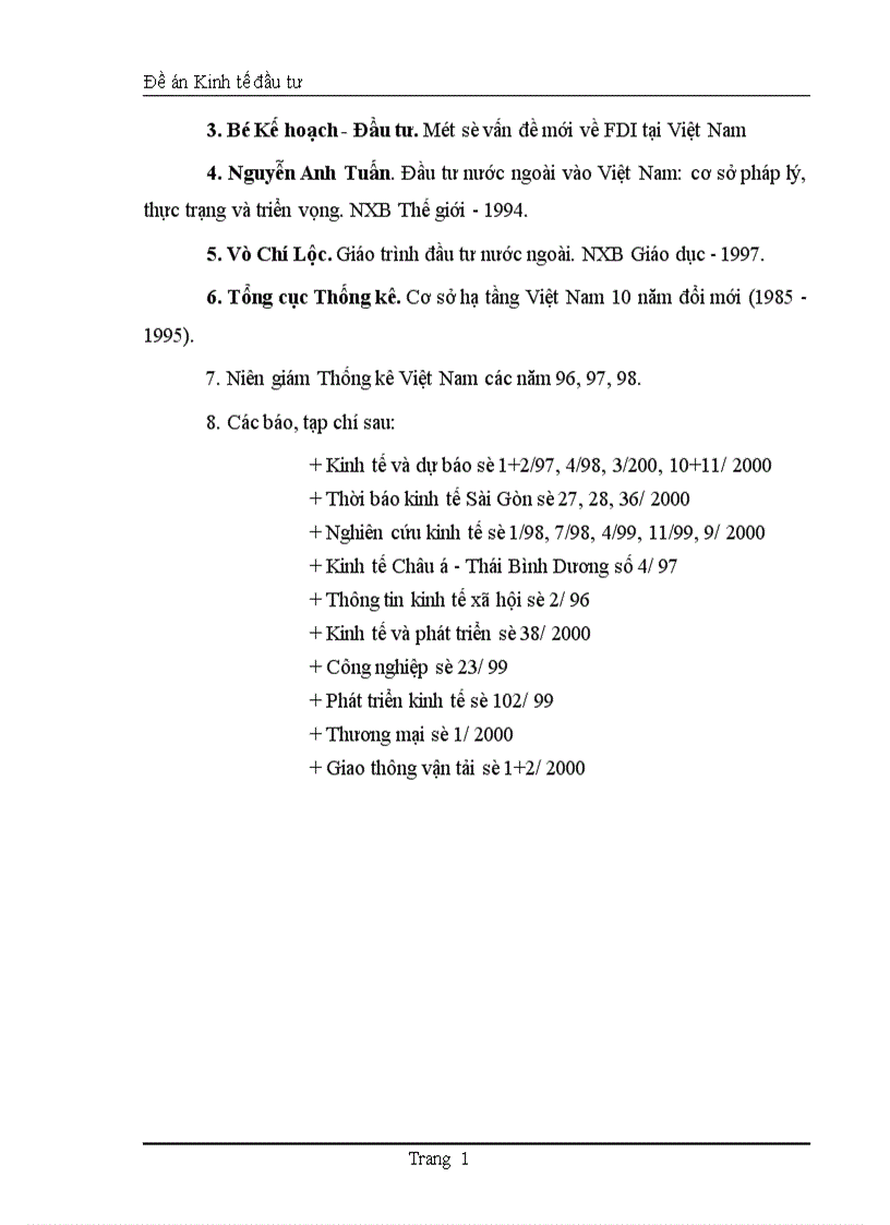image for page Thực trạng đầu tư phát triển cơ sở hạ tầng kỹ thuật ở Việt Nam trong thời gian qua và một số giải pháp trong thời gian tới nhằm thu hút vốn đầu tư trực tiếp nước ngoài 1
