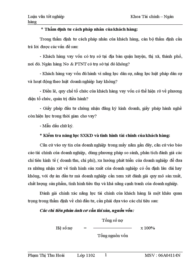 image for page Thực trạng và giải pháp nâng cao chất lượng thẩm định DAĐT tại Chi nhánh NHNo PTNT huyện Hưng Hà